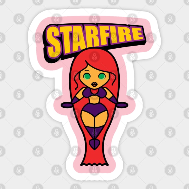 Tooniefied Starfire Sticker by Tooniefied